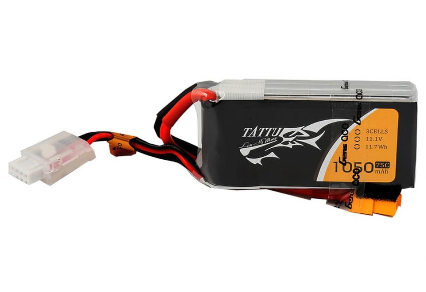 Tattu 1050mAh 11,1V 75C 3S1P Lipo-batteripaket med XT60-kontakt